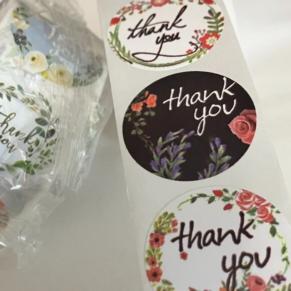 1,500 Stickers - 3 x 500 THANK YOU Seld Adhesive Stickers NEW TAX Write off - Picture 2 of 4